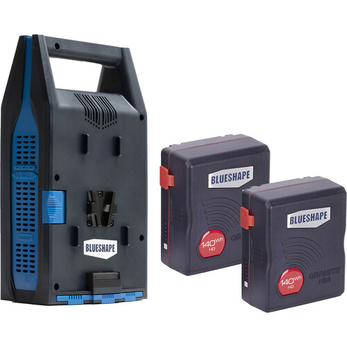 BLUESHAPE GRANITE MINI 140Wh Li-Ion 2-Battery Kit with Dual Charger (V-Mount)