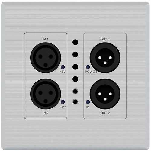 Blustream DA22XLR-WP-US Line / MIC 2-In 2-Out XLR Audio Dante Wall Plate