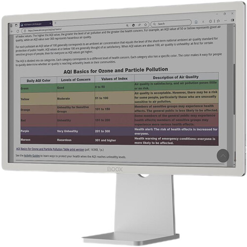 BOOX Mira Pro 25.3" Color E-Ink Monitor
