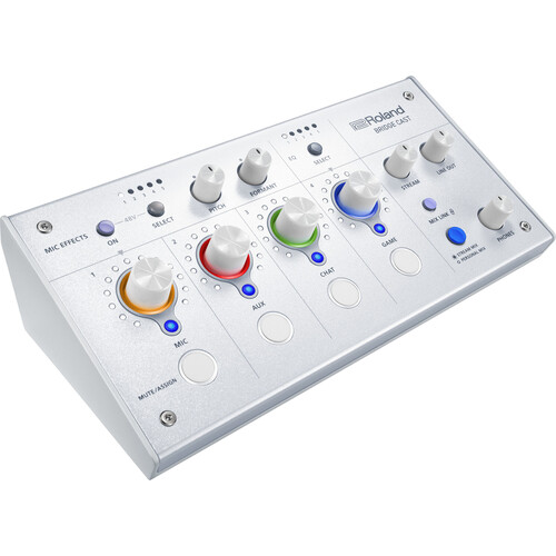Roland BRIDGE CAST Dual-Bus Streaming/Gaming Mixer (Ice White)