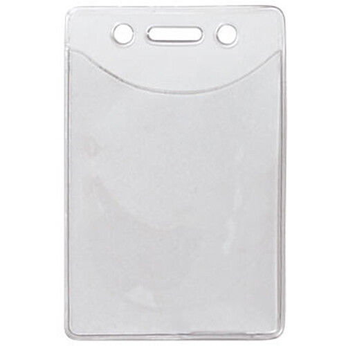 BRADY PEOPLE ID Clear Vinyl Vertical Anti-Print Transfer Badge Holder (2.5 x 3.25