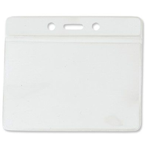 BRADY PEOPLE ID Vinyl Horizontal Badge Holder with Clear Top Bar (3.81 x 2.63