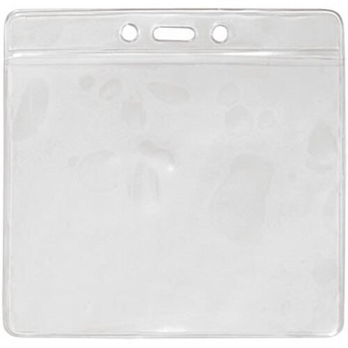 BRADY PEOPLE ID Clear Vinyl Horizontal Badge Holder with Clear Color Bar (4.38 x 3.63