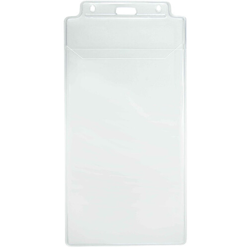 BRADY PEOPLE ID Clear Vinyl Vertical Holder with Tuck-In Flap (3.75 x 7.5
