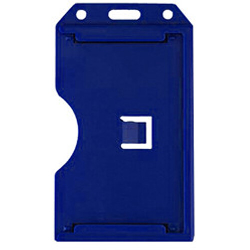 BRADY PEOPLE ID Rigid Plastic Vertical 2-Sided Multi-Card Holder (Blue 4.1 x 2.38