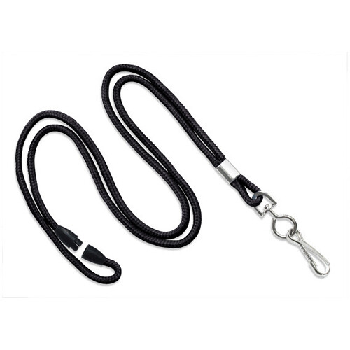 BRADY PEOPLE ID Lanyard with Breakaway & Nickel-Plated Steel Swivel-Hook (1/8