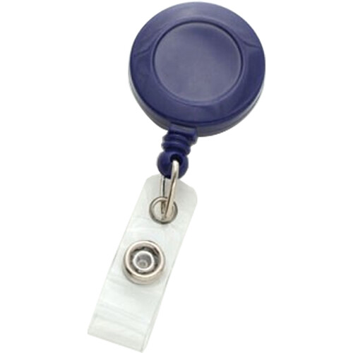 BRADY PEOPLE ID Round Badge ID Reel with Strap & Side Clip (Royal Blue 25-Pack)