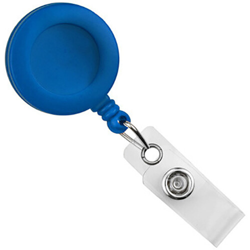BRADY PEOPLE ID Round Badge ID Reel with Strap & Swivel Clip (Royal Blue 25-Pack)