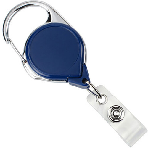 BRADY PEOPLE ID Carabiner Badge Reel with Strap (Royal Blue 25-Pack)