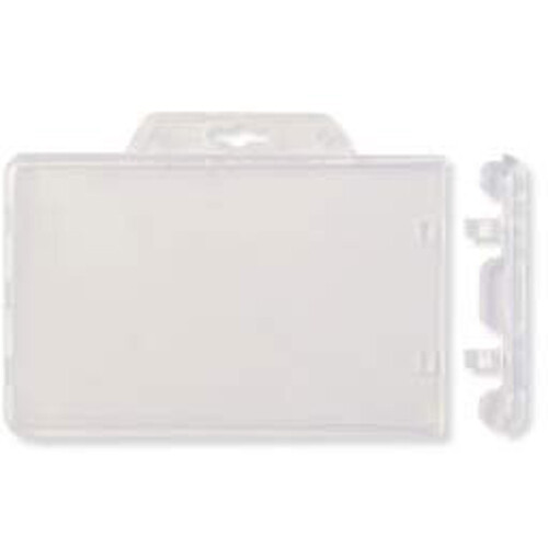 BRADY PEOPLE ID Rigid Plastic Horizontal Permanent Locking Holder (3.38 x 2.12
