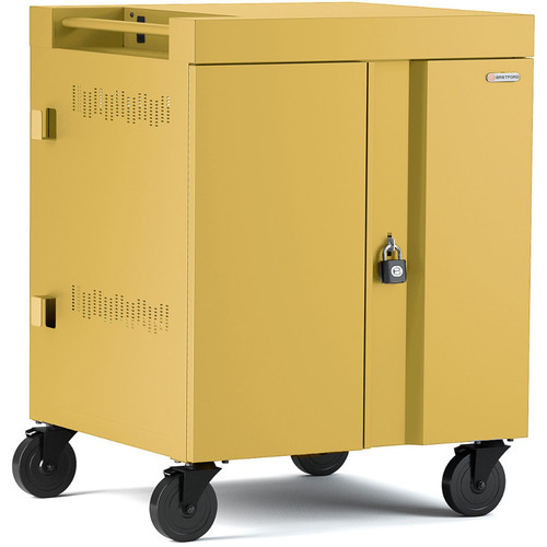 Bretford CUBE Cart 16-Device Charging Cart with 270 Doors (Mustard)