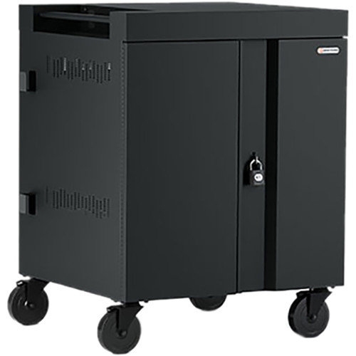 Bretford CUBE Cart 16-Device Charging Cart with 90 Doors (Black)