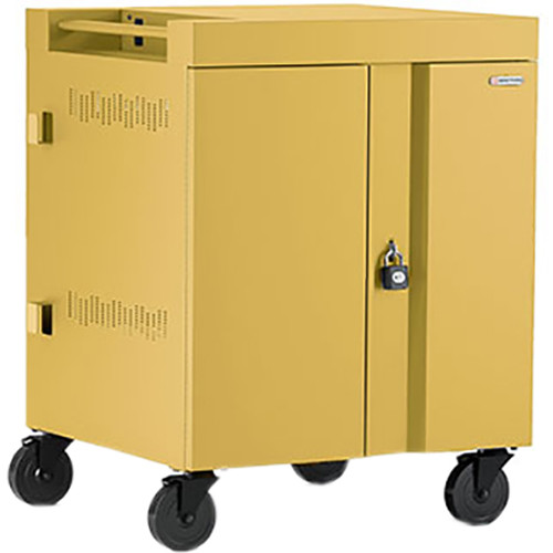 Bretford CUBE Cart 16-Device Charging Cart with 90 Doors (Mustard)