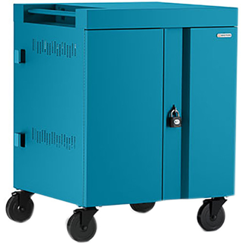 Bretford CUBE Cart 16-Device Charging Cart with 90 Doors (Pacific Blue)
