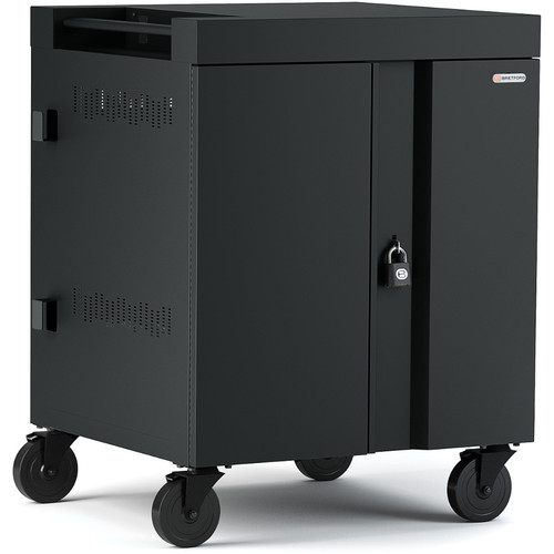 Bretford CUBE Cart 32-Device Charging Cart with 270 Doors (Black)