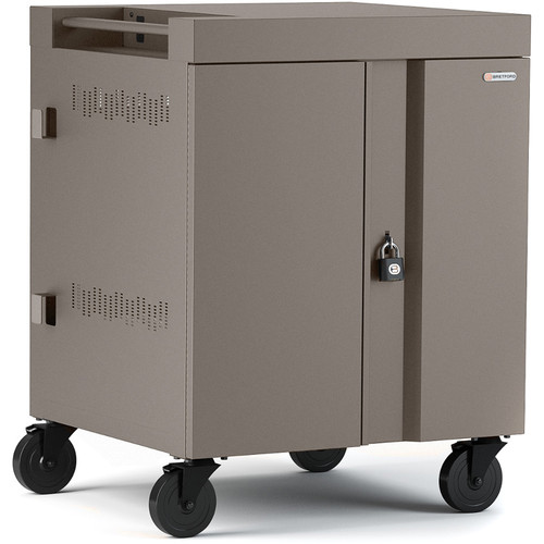 Bretford CUBE Cart 32-Device Charging Cart with 270 Doors (Charcoal)