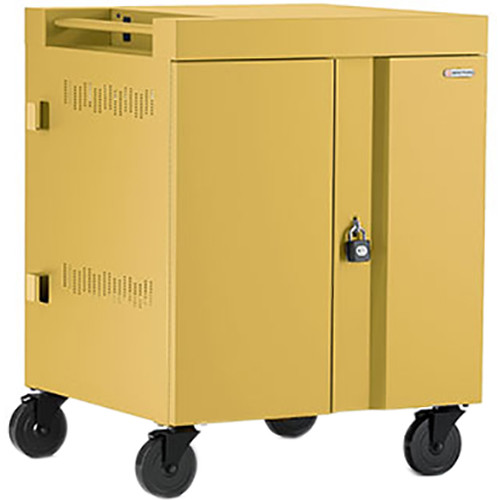 Bretford CUBE Cart 32-Device Charging Cart with 90 Doors (Mustard)