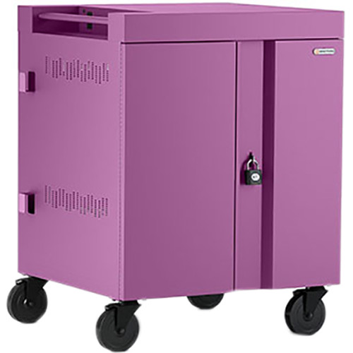 Bretford CUBE Cart 32-Device Charging Cart with 90 Doors (Orchid)