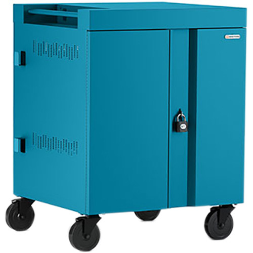 Bretford CUBE Cart 32-Device Charging Cart with 90 Doors (Pacific Blue)