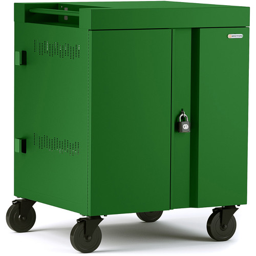 Bretford CUBE Cart 36-Device Charging Cart with 270 Doors (Grass)
