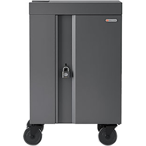 Bretford 20-Device AC Charging Cart with 90-Degree Outlets (Charcoal)