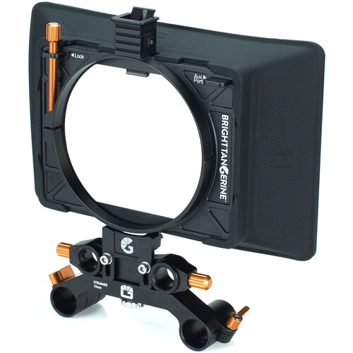 Bright Tangerine Misfit Atom Clamp-On Matte Box with Anti Reflective Tilt Bracket and 15mm LWS / 19mm Studio Rod Clamps