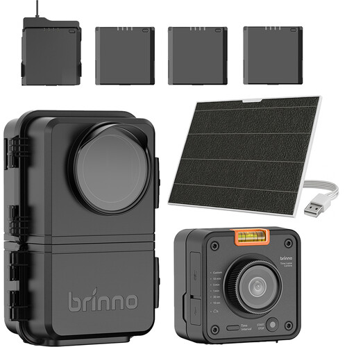 Brinno BCC5000 Outdoor Time-Lapse Camera Bundle with ASP1000-P Solar Panel Kit & APB1000 Battery Kit