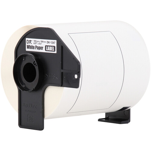 Brother DK1247 Large Shipping White Paper Labels (180 Labels 4.07 x 6.4