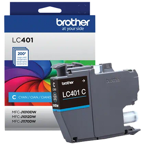 Brother LC401 Standard Yield Cyan Ink Cartridge