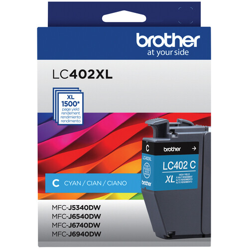 Brother Genuine LC402 INKvestment Tank High-Yield Cyan Ink Cartridge