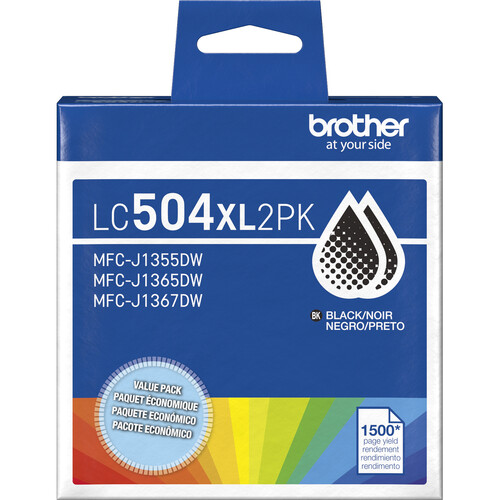 Brother LC504XL High-Yield Black Ink Cartridge (2-Pack)