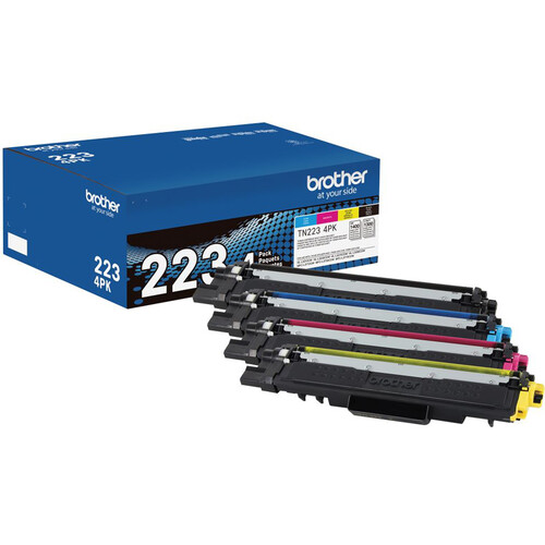 Brother TN223 Standard-Yield Toner Cartridge 4-Pack for Select HL / MFC Series All-in-One Printers