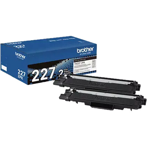 Brother TN227 High Yield Black Toner Cartridge Kit (2-Pack)