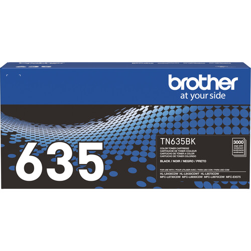 Brother Genuine Standard-Yield TN635 Toner (Black)