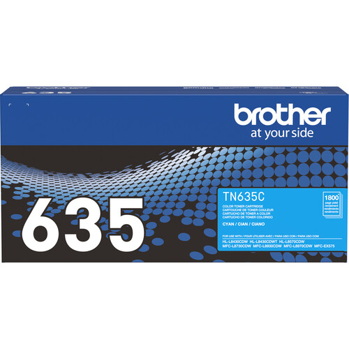 Brother Genuine Standard-Yield TN635 Toner (Cyan)