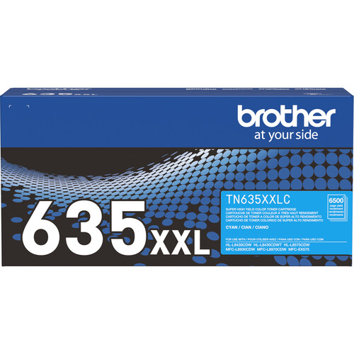 Brother Genuine Super High Yield TN635XXL Toner (6500 Page Yield Cyan)