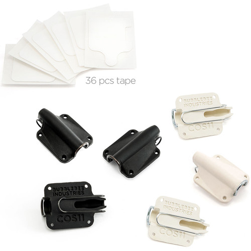 Bubblebee Industries Lav Concealer for Sanken COS-11 (6-Pack 3 Black and 3 White)
