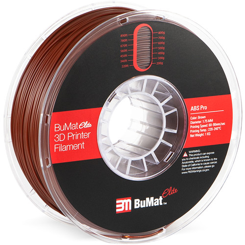 BuMat Elite Professional 1.75mm ABS Filament (1kg Brown)