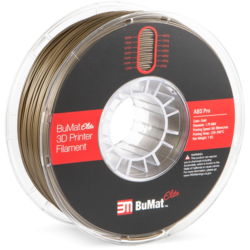 BuMat Elite Professional 1.75mm ABS Filament (1kg Gold)