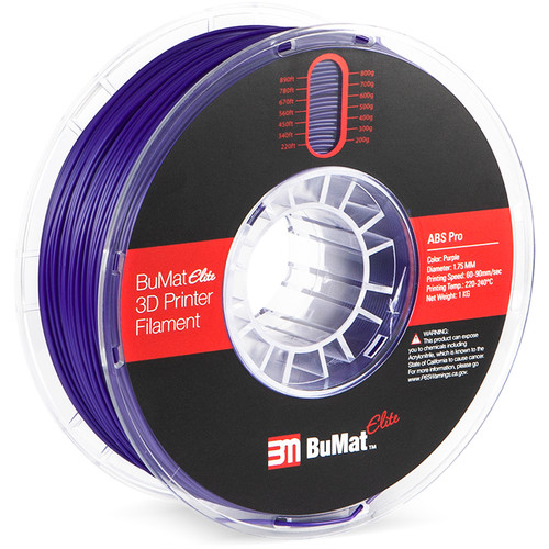 BuMat Elite Professional 1.75mm ABS Filament (1kg Purple)