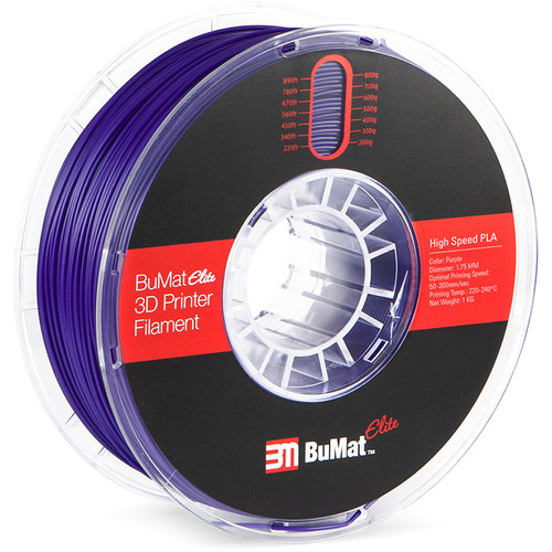BuMat Elite 1.75mm High-Speed PLA Filament (1kg Purple)