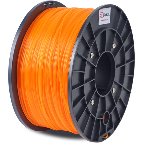 BuMat 1.75mm Translucent PLA Filament (1kg, Orange) 3DBUMPLATO