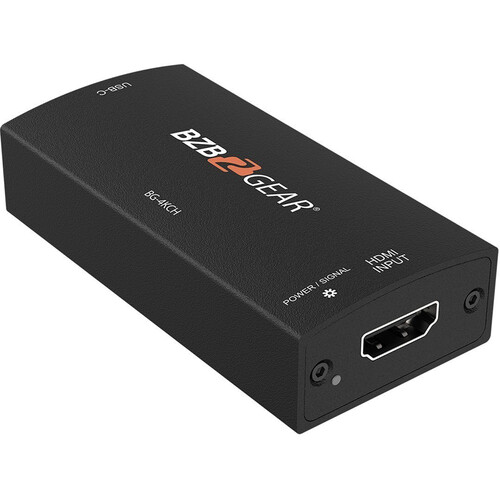 BZBGEAR 4K HDMI to USB 3.1 Type-C Video Capture Box with Scaler