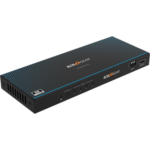 BZBGEAR 1x4 HDMI Splitter with Auto Downscaling & Audio De-Embedder