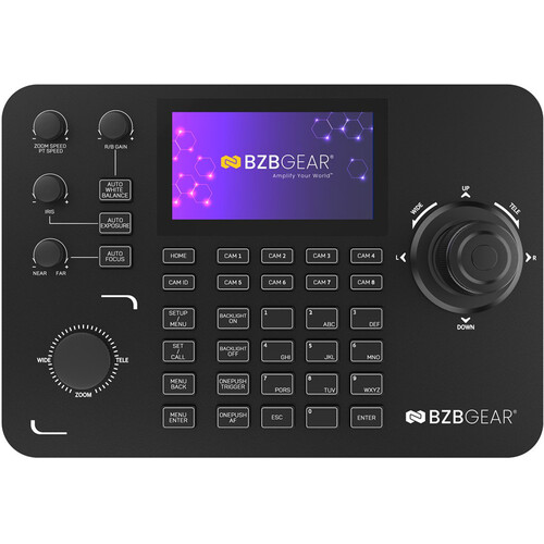 BZBGEAR BG-COMMANDER-G2 Universal Advanced Serial and IP PTZ Joystick Controller with 5'' Touchscreen