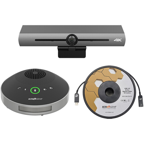 BZBGEAR 4K ePTZ USB Camera USB/Bluetooth Speakerphone & 33' USB 3.0 Cable Kit