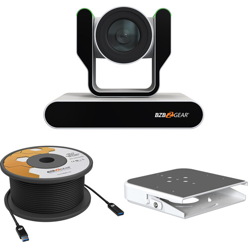 BZBGEAR ADAMO HD 30x PTZ Camera Kit with Wall Mount and 33' USB 3.0 Cable (White)