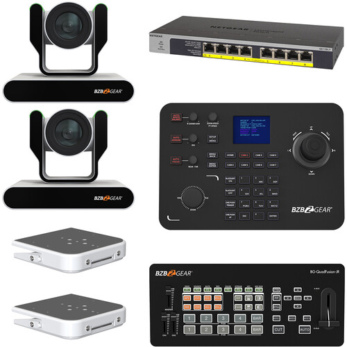 BZBGEAR ADAMO HD Live Streaming Kit with Controller Switches & Ceiling Mount (White)