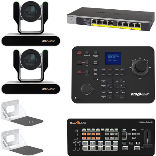 BZBGEAR ADAMO HD Live Streaming Kit with Controller Switches & Wall Mount (White)