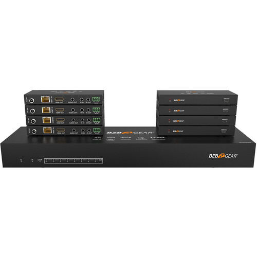 BZBGEAR 1x8 UHD 4K 18 Gb/s HDMI-over-HDBaseT Splitter/Distribution Amplifier